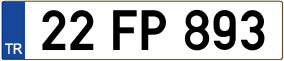 Trailer License Plate